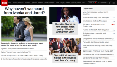 CNN website screenshot